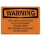 Signmission OSHA Warning Sign, 7" Height, Rigid Plastic, This Area Is Protected By A Clean Agent, Landscape OS-WS-P-710-L-12425 - alternate 1